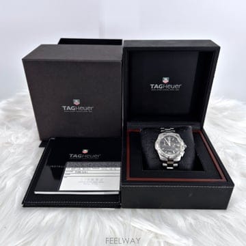 태그호이어 아쿠아레이서 스틸 블랙 쿼츠 39mm