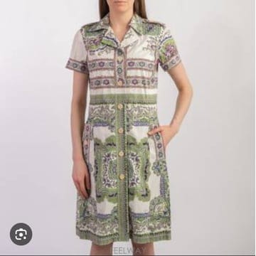 에트로 ETRO 페이즐리 프린트 코튼 셔츠 원피스 IT 48사이즈