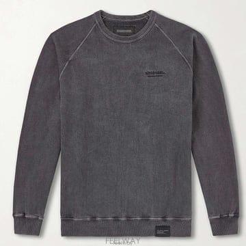 26 FW 네이버후드 그레이 릴렉스핏 코튼 저지 피그먼트 다이드 스웨트셔츠
