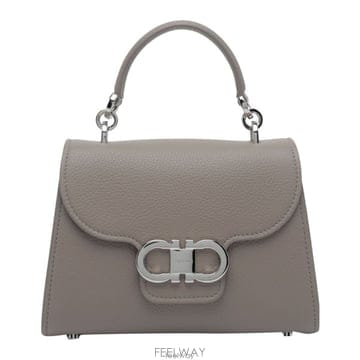 26 FW 페라가모 더블 간치니 XS 탑핸들백 그레이 795702