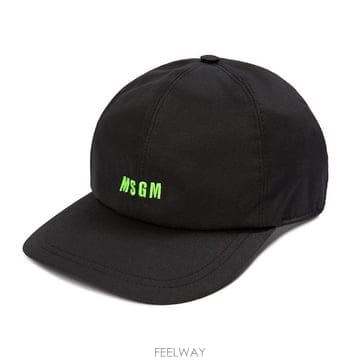 MSGM 그린 로고 기모 볼캡 블랙 3340ML02 227558 99