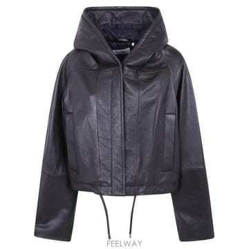 26FW 스포트막스 가죽 자켓 2622446012600 001 CHOCOLATE