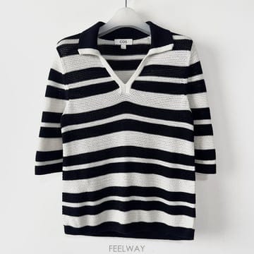 COS 25SS 폴로 반팔 니트