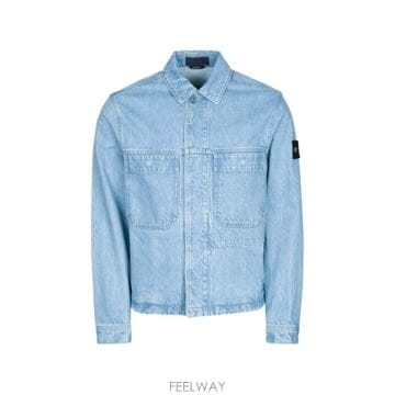 26FW 스톤 아일랜드 블루 린스 버튼 디테일 코치 재킷 L2S144100006 S0J33VJ204 BLUE