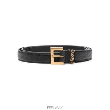 26SS 생로랑 가죽 벨트 612616DTI0W 1000 Black