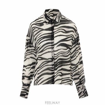 26 F/W 파트리지아 페페 지브라 프린트 TRASPARENT 셔츠  B0012333525