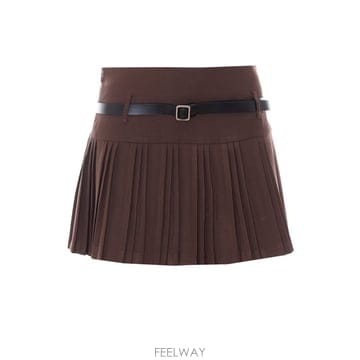 26 F/W ELEH 플리트 미니 스커트 0190/MARRONE B0012333531