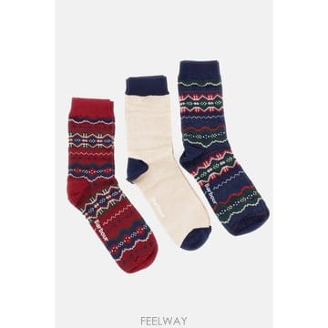 26 F/W 바버 HELEN 페어 아이슬 3 양말 팩 LGS0102N B0032292288