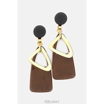 26 F/W 플랜C 지오메트릭 메탈 & 레진 드롭 귀걸이 ORCWH5 B0032304894