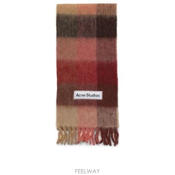 Acne 26FW ��ũ�� ��Ʃ��� ����� üũ ���÷� CA0084DXV Red26FW ��ũ�� ��Ʃ��� ����� üũ ���÷� CA0084DXV Red