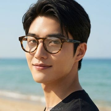 몽클레어 안경테 ML5051 051 명품 라운드 뿔테