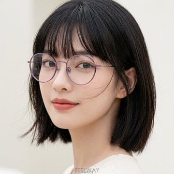 몽클레어 안경테 ML5082 072 퍼플 명품 라운드 메탈테