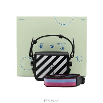 오프화이트 OWNN019F21LEA0021001 블랙 디아그 미니 크로스백 겸 숄더백aa68246