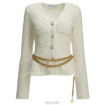 26FW 셀프 포트레이트 스웨터 SC26 059C CCREAM White