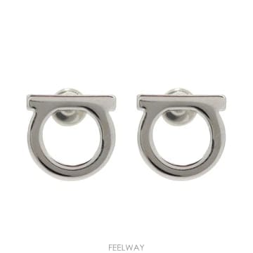 26 FW 페라가모 간치니 스터드 로고 이어링 0696430