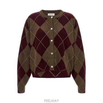 26FW 비유 Bordeaux 브라운 다이아몬드 가디건 701CD3035Z24 TP581858354