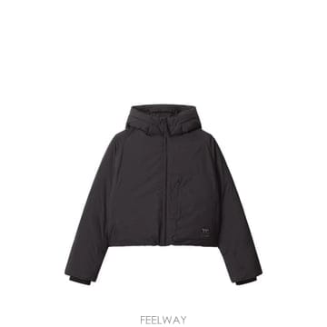 메종키츠네 크롭 후드 푸퍼