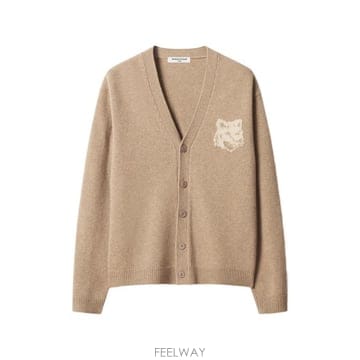 26FW 메종 키츠네 폭스 헤드 인타르시아 메리노 가디건 PM00509KM03290626 TP58185826