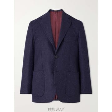 26 FW RUBINACCI 네이비 다트 플렉스 울 헤링본 수트 재킷 TP581855600