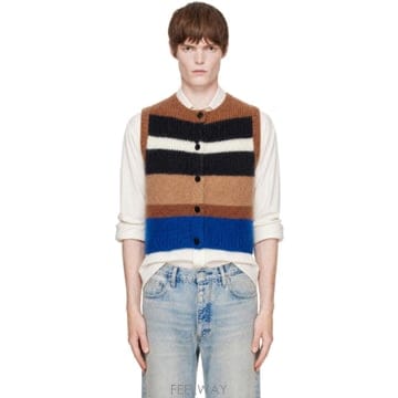 26 FW CORDERA 브라운 스트라이프 베스트 가디건 232909M200000