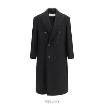 해외 이태리배송 AW26 아미 파리 남성 롱 더블 브레스트 울 코트 HCO458WV0078_001