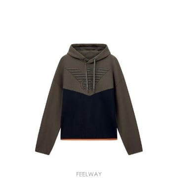 Armani �׶�����Ÿ �ؿ� ���������Ƹ����� ���� COTTON COLORBLOCK HOODIE EM006472AF1371�׶�����Ÿ �ؿ� ���������Ƹ����� ���� COTTON COLORBLOC
