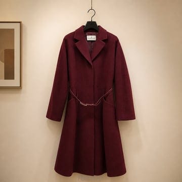 모조에스핀(MOJO.S.PHINE) 2024 캐시미어 블렌드 테일러드 벨티드 롱 코트 66사이즈