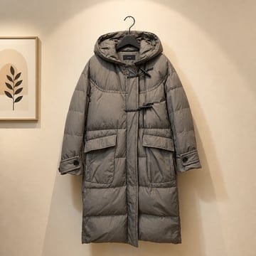 한섬 SJSJ 리얼 라쿤 퍼 트리밍 후드 구스다운 롱 패딩 점퍼 76-90-155사이즈