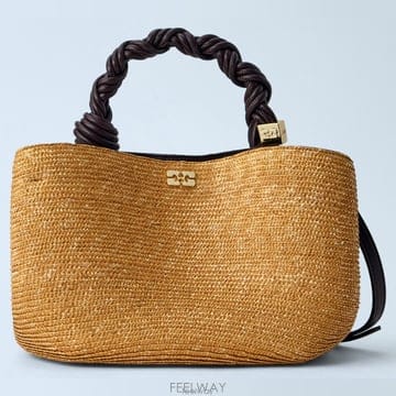 GANNI 26 FW ���� Bou Small Straw ���� �� ��Ʈ�ο� ��Ʈ�� C2100033 00K26 FW ���� Bou Small Straw ���� �� ��Ʈ�ο� ��Ʈ�� C21