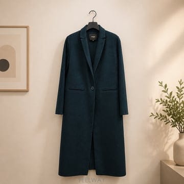 마쥬(Maje) GALAXY 싱글 버튼 맥시 울 코트 38사이즈
