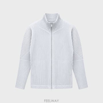 [옴므플리세 이세이미야케] 컬러 플리즈2 집업 가디건 플래시 그레이 남성 자켓 HP63-JL190 10 /