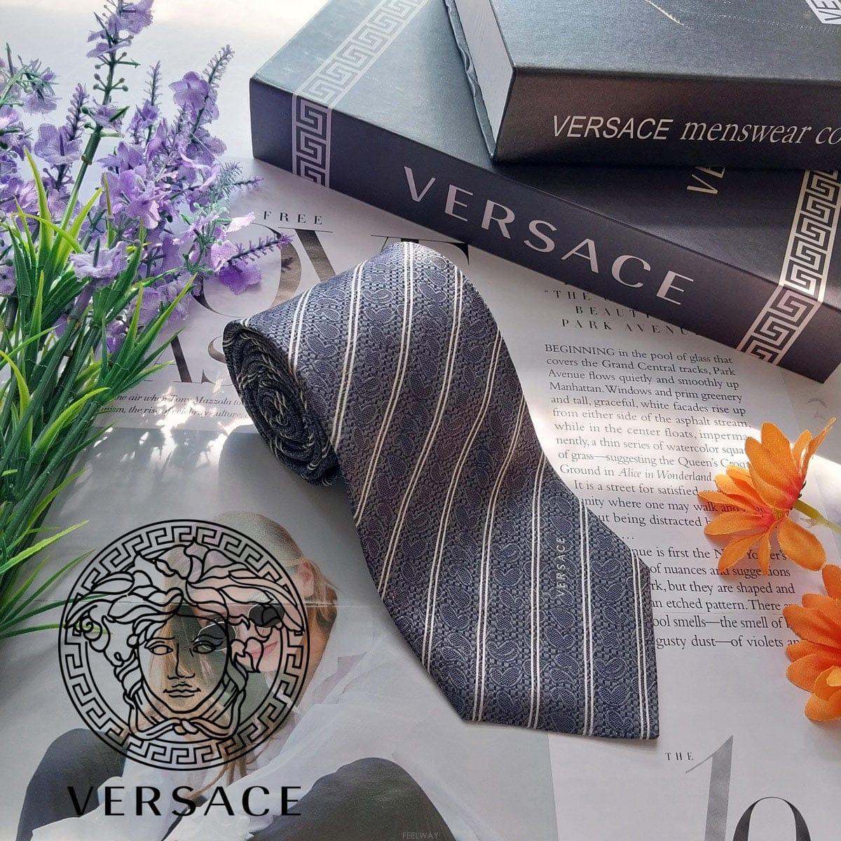 Versace VERSACE ������ü ��ũ �׷��� ������ �ڼ� ���� ��Ÿ�� 8.4cm S~A+��� k3718VERSACE ������ü ��ũ �׷��� ������ �ڼ� ���� ��Ÿ��