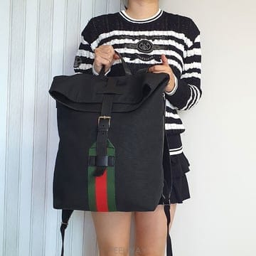 구찌 캔버스 백팩 배낭 정품인증카드보유 중고 명품 가방 은피아노