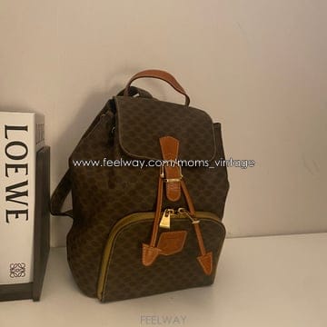 CELINE / 빈티지 셀린느 브라운 마카담 백팩