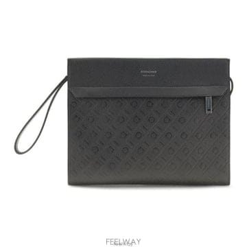 26 FW 페라가모 모노그램 파우치 백 블랙 001 793960