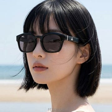 비비안웨스트우드 선글라스 VW5025 001 명품 스퀘어 뿔테 데일리 남자 여자