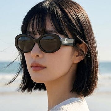 비비안웨스트우드 선글라스 VW5014 001 명품 블랙 오벌 뿔테 여자 남자 패션