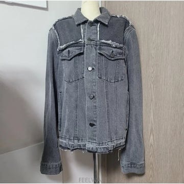 솔리드옴므 데님자켓 그레이 워싱