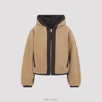 26FW 캐나다구스 여성용 알버니 리버시블 플리스 봄버 7068W 9101 ECRU BEIGE TERRA