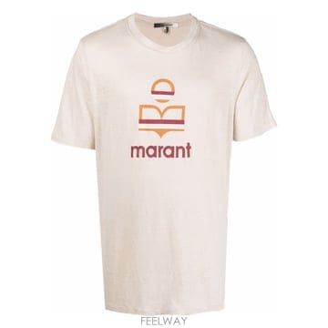 [당일]이자벨마랑 로고 프린팅 린넨티 TS0427 22P049H 23EC