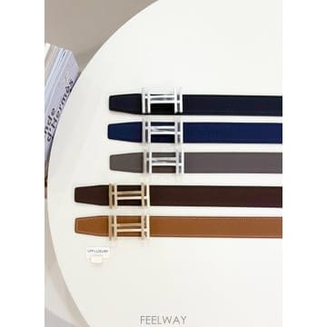 [유엠럭셔리] 에르메스 남성 벨트 더블 H 버클 리버서블 벨트 32mm