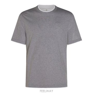 Brunello Cucinelli 26FW ���ڷ� ��ġ�ڸ� �ڼ� �ΰ� Ƽ���� M0B137427 CY918 GRIGIO MEDIO OFF WH26FW ���ڷ� ��ġ�ڸ� �ڼ� �ΰ� Ƽ���� M0B137427 CY91