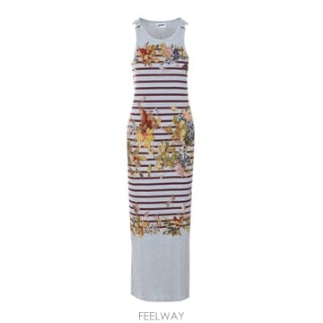 26 S/S 장 폴 고티에 MARINIERE 그레이프 프린트 롱 드레 B0012334043