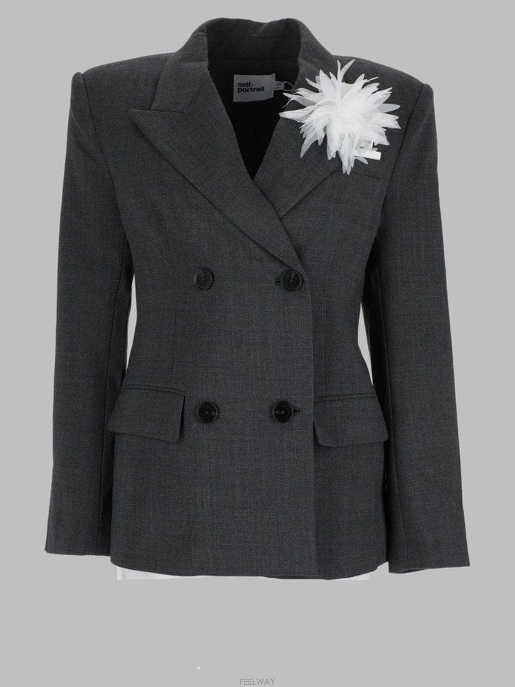 Self Portrait 26 F/W ���� ��Ʈ����Ʈ BLAZERS AW26-082J-GR_G B004230897226 F/W ���� ��Ʈ����Ʈ BLAZERS AW26-082J-GR_G B0042308