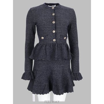 26 F/W 셀프 포트레이트 드레스 AW26-085SC-N_NAVY B0042309047