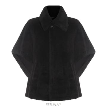 막스마라 블랙 알파카 TEBE 케이프 2624736172600107 B0482334947