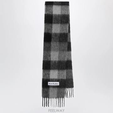 26 F/W 아크네 스튜디오 체크 모헤어 스카프 다크 BLACKGRE B0052335240