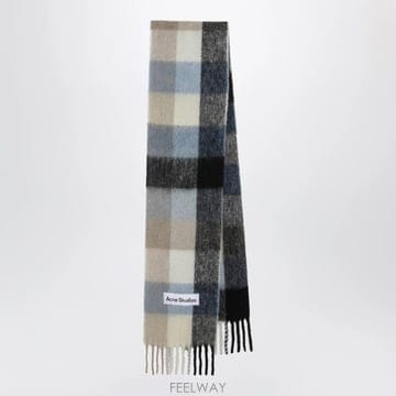 26 F/W 아크네 스튜디오 체크 모헤어 스카프 BLUEBEIGEBL B0052335241