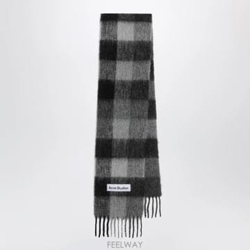 26 F/W 아크네 스튜디오 체크 모헤어 스카프 다크 BLACKGRE B0052335242