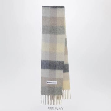 26 F/W 아크네 스튜디오 체크 모헤어 스카프 VANILLABEIG B0052335244